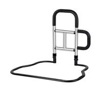 LYHXYLFT Barrière De Lit avec Accoudoirs Latéraux, Barrière D'assistance avec Sac De Rangement, Supporte 300 Kg, Convient À Tous Les Types De Lits(Black)