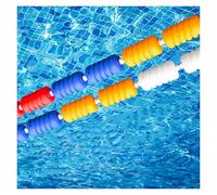 LYHXYLFT Ligne De Séparation De Sécurité Flottante for Piscine, Corde De Sécurité Anti-Ondes Réglable, Flottabilité Élevée, Bleu Et Blanc, for Club De Natation(Nylon,18m/59ft)