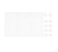 LYHYDMA Aquarium Séparateur Diviseur Lot de 3 cloisons de séparation for Aquarium, 30 x 15 cm, Noires, avec 10 Compartiments, en PVC, for la Reproduction(Tansparent)