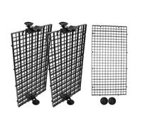 LYHYDMA Aquarium Séparateur Diviseur Lot de 3 séparateurs d'aquarium Noirs 30 x 15 cm, avec 10 ventouses