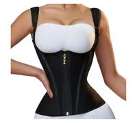 LYHYDMA Ceinture post accouchement Gilet de maintien en maille hautement élastique avec fermeture éclair et ceinture ventrale à 15 baleines(Black,L)