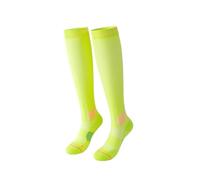 LYHYDMA Compression Socks Chaussettes de compression longues for femmes, printemps et été, semelle en serviette, antidérapantes, haute élasticité, chaussettes sport(Yellow)
