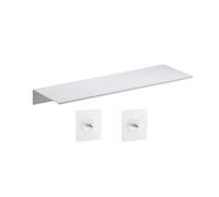 LYHYDMA Etagere Murale Étagère Murale Flottante carrée for Douche sans perçage, Support de Rangement d'angle, Meuble for étagères Salle Bain(White,50cm)