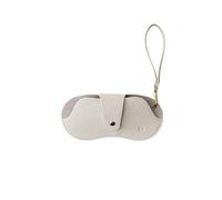 LYHYDMA Etui Lunettes Souple Étui de rangement mignon en cuir PU for lunettes soleil, étui for lecture, motif litchi relief, voyage portable(White)