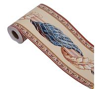 LYHYDMA Frise Murale Adhésive 10 mètres PVC étanche taille ligne Style pastoral auto-adhésif mur plinthe papier peint salon décor frontière autocollant mural(05)