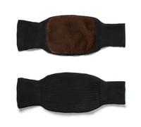 LYHYDMA Genouillère Chauffante 1 paire de genouillères anti-froid respirantes en polaire épaisse for garder au chaud(Brown hair Black)