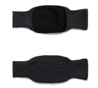 LYHYDMA Genouillère Chauffante 1 paire de genouillères anti-froid respirantes en polaire épaisse for garder au chaud(Black hair gray)