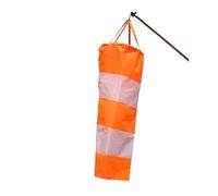 LYHYDMA Manche à air Manche à Vent réfléchissante 80/100/150cm, Mesure du Anti-déchirure for l'extérieur, girouette, étanche(Orange White,1.0M)