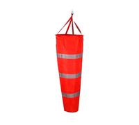 LYHYDMA Manche à air Sac à Chaussettes d'extérieur avec Ceinture réfléchissante, 60/80/100cm, Robuste, for aéroport, Cour d'aviation, Ferme, Mesure de la Direction du Vent, 1 pièce(Red-Grey,100cm)
