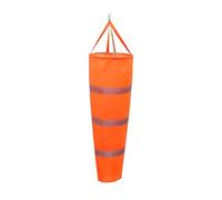 LYHYDMA Manche à air Sac à Chaussettes d'extérieur avec Ceinture réfléchissante, 60/80/100cm, Robuste, for aéroport, Cour d'aviation, Ferme, Mesure de la Direction du Vent, 1 pièce(Orange-Grey,100cm)
