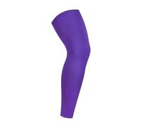 LYHYDMA Manchon Compression Mollet 1 genouillère de sport avec sangle protection, respirante et anti-UV, for cyclisme basketball en extérieur(1 PCS Purple,L)