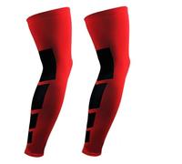 LYHYDMA Manchon Compression Mollet 1 paire de manchons compression antidérapants for le sport, offrant un soutien et une(Red-2Pcs,L for weight 65-75kg)