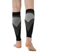 LYHYDMA Manchon Compression Mollet 1 paire de manchons compression for mollets, for hommes et femmes, chaussettes soutien sans(Black,L)