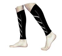 LYHYDMA Manchon Compression Mollet 1 paire de manchons compression for mollets for hommes et femmes - Chaussettes sans pieds for la course à pied le cyclisme(2-Black)