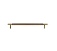 LYHYDMA Poignée Meuble Poignées d'armoire de cuisine antiques en laiton, coupe diamant, motif moleté croisé, boutons de garde-robe, barre en T(Pitch-row-224mm)
