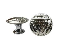 LYHYDMA Poignée Meuble Poignées d'armoire en Zinc en acier inoxydable, poignées de porte de placard de cuisine, boutons de tiroir, quincaillerie de meubles à la mode(Y,20pcs)
