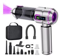 Lyiazsoy Aspirateur à Main Rechargeable, aspirateur sans Fil Puissant de 27000 PA, Vitesse de Rotation de 220000 Tours/Minute, adapté au Nettoyage des Voitures, des Bureaux et des Poils d'animaux