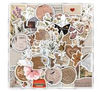LYITZW 60 Stickers Cozy Scrapbooking, Adhésifs Décoratifs Rétro avec Motifs Variés, Facile à Coller et à Décoller, pour Journal DIY, Décoration de Tasses, Organisation de Bureau et Loisirs Créatifs