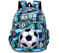 Lyiube Sac à dos de football pour garçon, motif de ballon de football cool, dessin animé imprimé 3D, robuste 31 x 25 x 12 cm, pour l'école, le quotidien, pour les livres, les cahiers