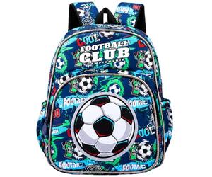 Lyiube Sac à dos de football pour garçon, motif de ballon de football cool, dessin animé imprimé 3D, robuste 31 x 25 x 12 cm, pour l'école, le quotidien, pour les livres, les cahiers