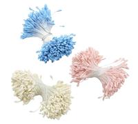 Lyivisk 1050 pièces ramoneurs pétales artificiels, perles à double tête, feuilles de tissu mates en jaune, blanc, rose idéal pour l'artisanat de fleurs, la décoration de projets de bricolage