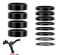 Lyivisk 12 Pièces Espaceurs Vélo 1 1/8 Pouce en Aluminium, Rehausseur Guidon 2 3 5 10mm pour Potence Ahead, Distances VTT Vélo de Route Ville Direction