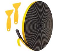 Lyivisk 6m Joint d'étanchéité pour plaque de cuisson - Bande d'étanchéité 6mm x 3mm auto-adhésive pour vitrocéramique et plaque de cuisson à induction avec petit grattoir en mousse à mémoire de forme