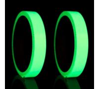 Lyivisk Lot de 2 rouleaux de ruban adhésif fluorescent - 10 mm x 20 m - Imperméable et autocollant - Vert - Pour escaliers, marquage de zone et murs