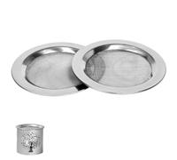 Lyivisk Lot de 2 tamis à fumage en acier inoxydable pour brûle-parfum et réchaud - Diamètre : 10 cm - Idéal pour fumer et brûleurs à huile