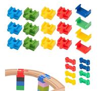 Lyivisk Lot de 24 adaptateurs de rail en bois - Accessoires pour enfants de 3 à 7 ans