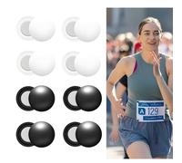 Lyivisk Lot de 8 supports pour numéro de dossard - Aimants pour marathon et semi-marathon - Fixation magnétique avec aimants puissants - Clips Lauffix pour sportifs et coureurs