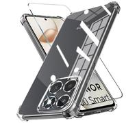 LYJERRY Antichoc Airbag Coque en Verre Trempé Compatible avec Honor 400 Smart 5G Protection Écran Transparent Étui de Protection en Silicone, Mince Souple TPU Bumper