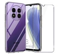 LYJERRY Coque pour Ulefone Note 15 avec 1 Pièces Protection Écran en Verre Trempé Fine pour Ulefone Note 15, Transparent Étui de Protection en Silicone Antichoc, Mince Souple TPU Bumper Housse