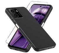 LYJERRY Silicone Coque avec Verre trempé Compatible avec HMD Pulse Plus/HMD Pulse Pro/HMD Pulse Etui,Noir Souple Housse Pochette Gel Fine pour HMD Pulse Plus/HMD Pulse Pro Coque avec Film ecran