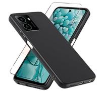 LYJERRY Silicone Coque avec Verre trempé Compatible avec HMD Pulse Pro/HMD Pulse Plus/HMD Pulse Etui,Noir Souple Housse Pochette Gel Fine pour HMD Pulse Pro/HMD Pulse Plus Coque avec Film ecran