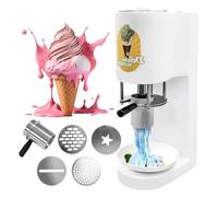 LYJIANGXIN Machine Commerciale pour Spaghetti de Glace, Presse Électrique à Une Touche, 7.9 Gal/H, 4 Formes de Nouilles, Fabricant de Desserts pour Pâtisseries et Comptoirs