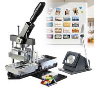 LYJIANGXIN Magnet Making Machine DIY Photo, Machine À Fabriquer des Aimants pour Réfrigérateur, Kit avec 100 Pcs Consommables, Presse À Aimants Photo Professionnelle, Coupe-Papier
