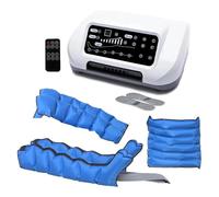 LYJIANGXIN PressothéRapie Jambes Et Abdomen, Bottes De PressothéRapie Jambes, 6 Chambres Machine De Massage Drainage Lymphatique Circulation, 0-30 Min, 0-240 Mhg RéGlables