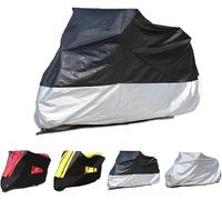 LYJXD Housse Moto pour Honda CB500F 2013 2014 2015 2016 2017 2018 2019, Respirant Imperméable Anti-Poussière Bâche Pare-Soleil Bache Moto Protection Accessoires,Black-Silver