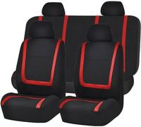 LYJXD Housse Siège Voiture pour Renault Arkana Captur Taliant Kiger Austral, Housses Siège Avant Arrière Coussin Couvre Respirant Surround Complet Protections,Black+Red
