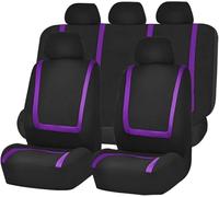 LYJXD Housse Siège Voiture pour Renault Arkana Captur Taliant Kiger Austral, Housses Siège Avant Arrière Coussin Couvre Respirant Surround Complet Protections,Black+Purple