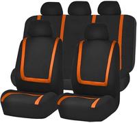 LYJXD Housse Siège Voiture pour Renault Arkana Captur Taliant Kiger Austral, Housses Siège Avant Arrière Coussin Couvre Respirant Surround Complet Protections,Black+Orange