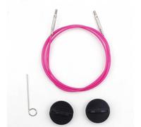 Lykke Câbles pivotants en nylon interchangeables pour aiguilles à tricoter circulaires Rose (80 cm si avec pointes d'aiguille IC de 12,7 cm)