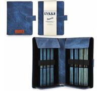 Lykke Coffret cadeau d'aiguilles à double pointe (petite taille US 0-5 dans une pochette indigo)