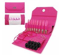 Lykke Lot d'aiguilles à Tricoter circulaires interchangeables en Bois de Bouleau avec Pointes de 8,9 cm - Blush Basketweave