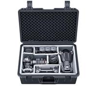 Lykus PVC2 Mallette Valise Sac Case Rigide Étanche avec Séparateurs Matelassés pour Appareils Photo, Objectifs, Petits Stabilisateurs, Drones Doubles DJI Mavic/Air/Mini/Flip [Valise Seulement]