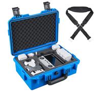 Lykus Titan MM410 Mallette/Valise/Sac/Case pour DJI Mini 4 Pro/Mini 3/Pro and DJI RC2/RC/RC-N2, Bleu avec bandoulière, Convient à la Sangle de DJI RC et jusqu'à 7 Batteries [Valise Uniquement]