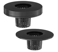 Lykvrii Lot de 5 pots à filet de 15 cm pour seau de 5 gallons, couvercles de seau hydroponique à lèvre large 2 en 1, pots à filet pour seau hydroponique DWC pour 5 et 3,5 gallons - Noir