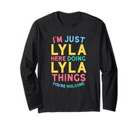 Lyla Fait des Choses drôles avec Lyla Name Manche Longue