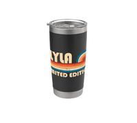 LYLA Name Personalised Funny Retro Vintage Birthday Gobelet isotherme en acier inoxydable double paroi